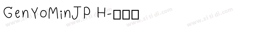 GenYoMinJP H字体转换